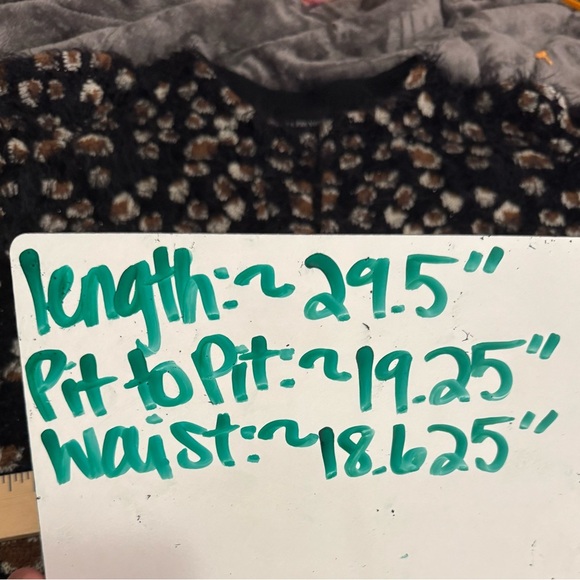 Anthropologie La Fee Verte Cheetah Shimmer Leo Eyelash Long Cardigan Sweater S - Picture 9 of 9